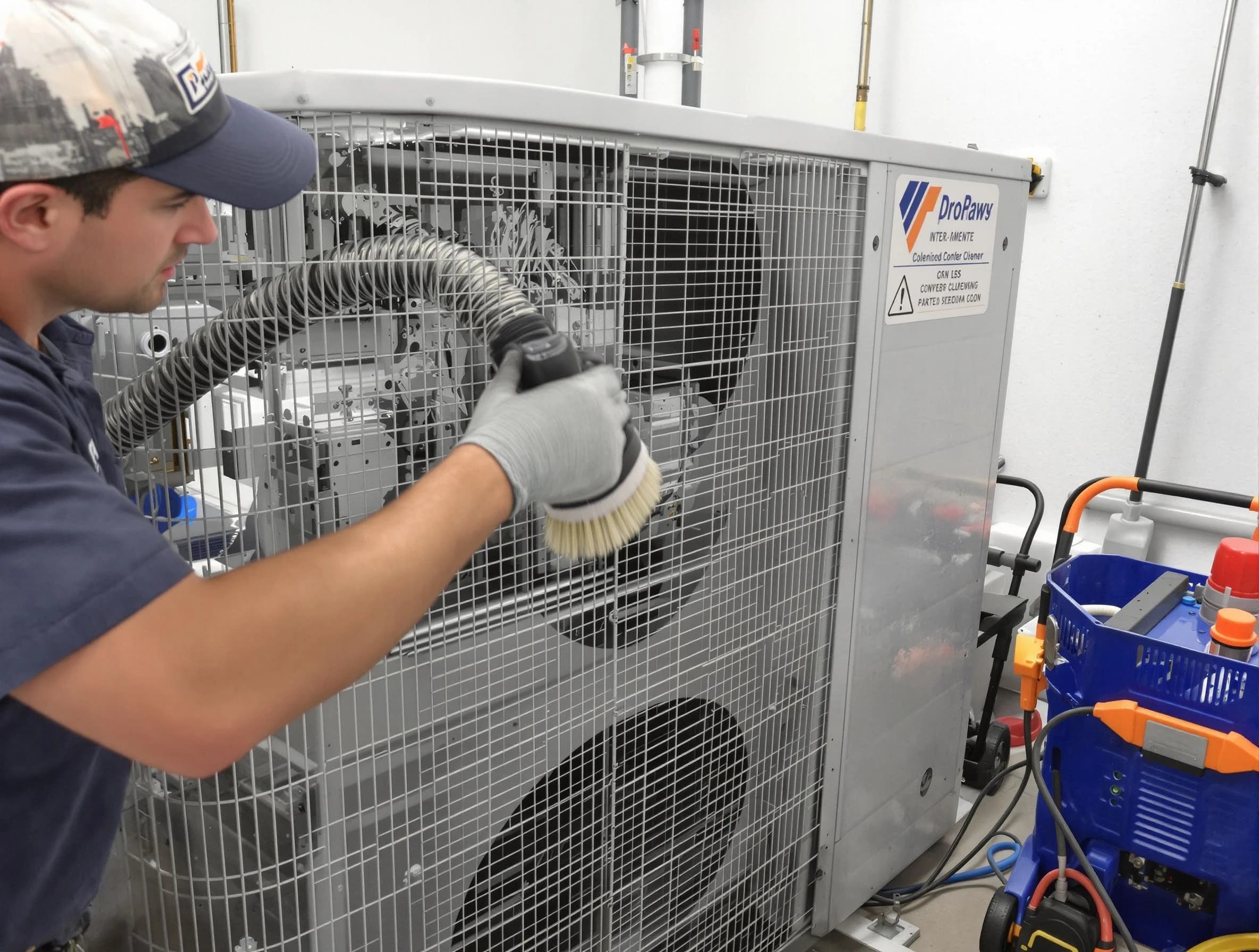 Rio Rancho Air Duct Cleaning specialist performing precision AC coil cleaning for improved system performance in Rio Rancho