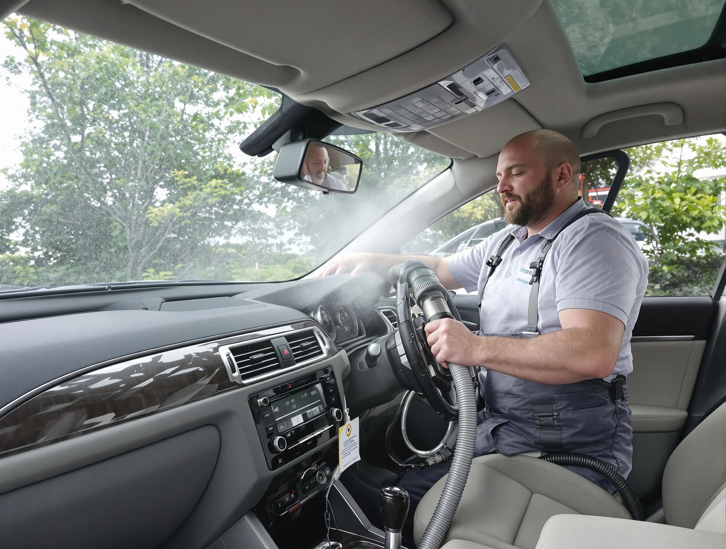 Rio Rancho Air Duct Cleaning specialist performing professional car duct cleaning in Rio Rancho