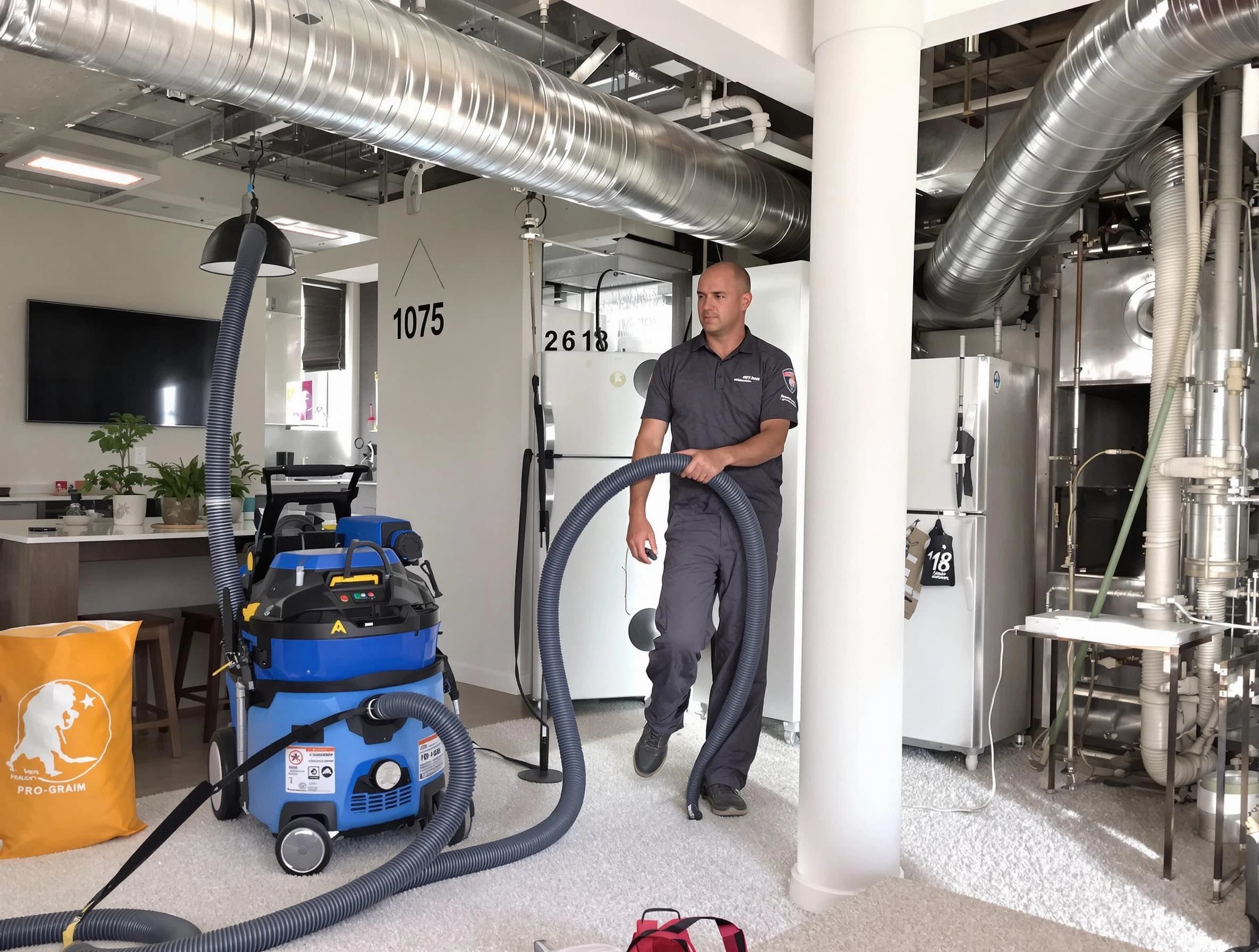 Rio Rancho Air Duct Cleaning expert performing detailed indoor duct cleaning for improved air quality in Rio Rancho