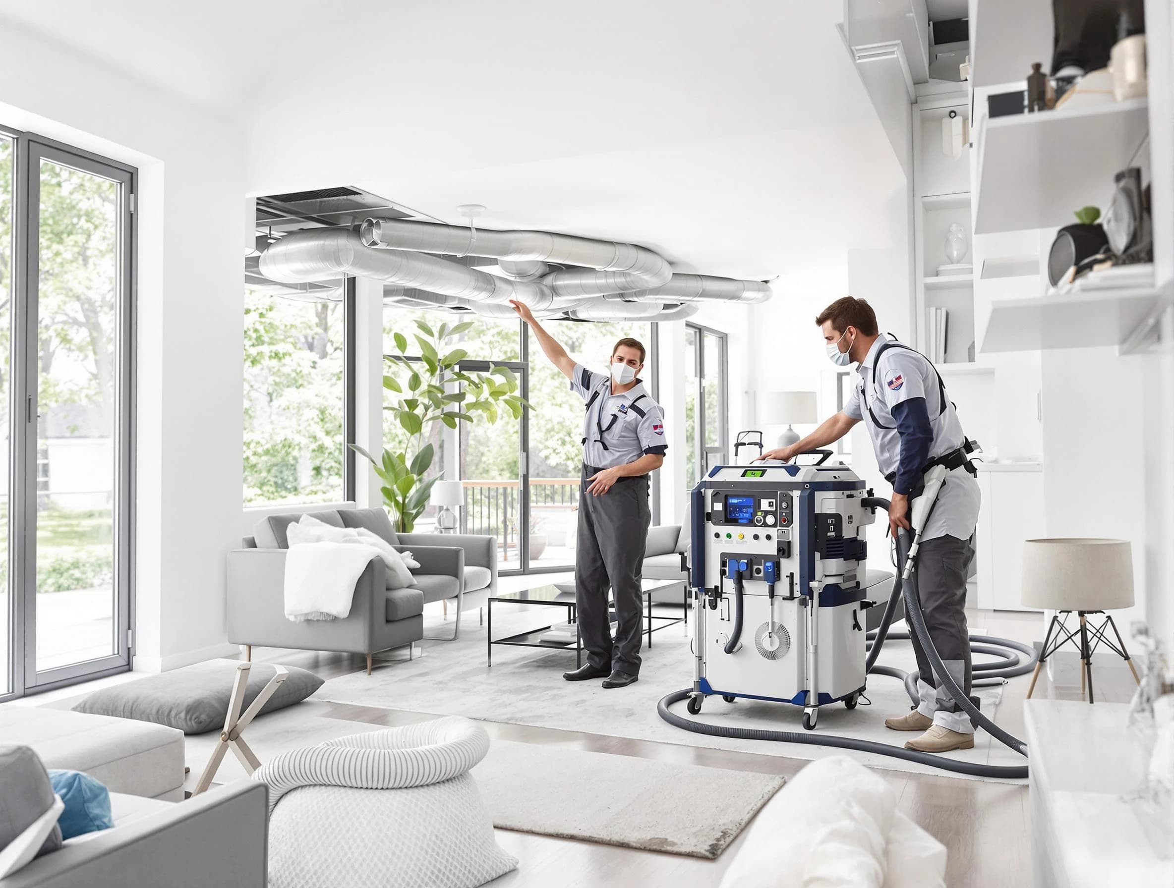 Rio Rancho Air Duct Cleaning professional conducting pure air duct cleaning with state-of-the-art equipment in Rio Rancho